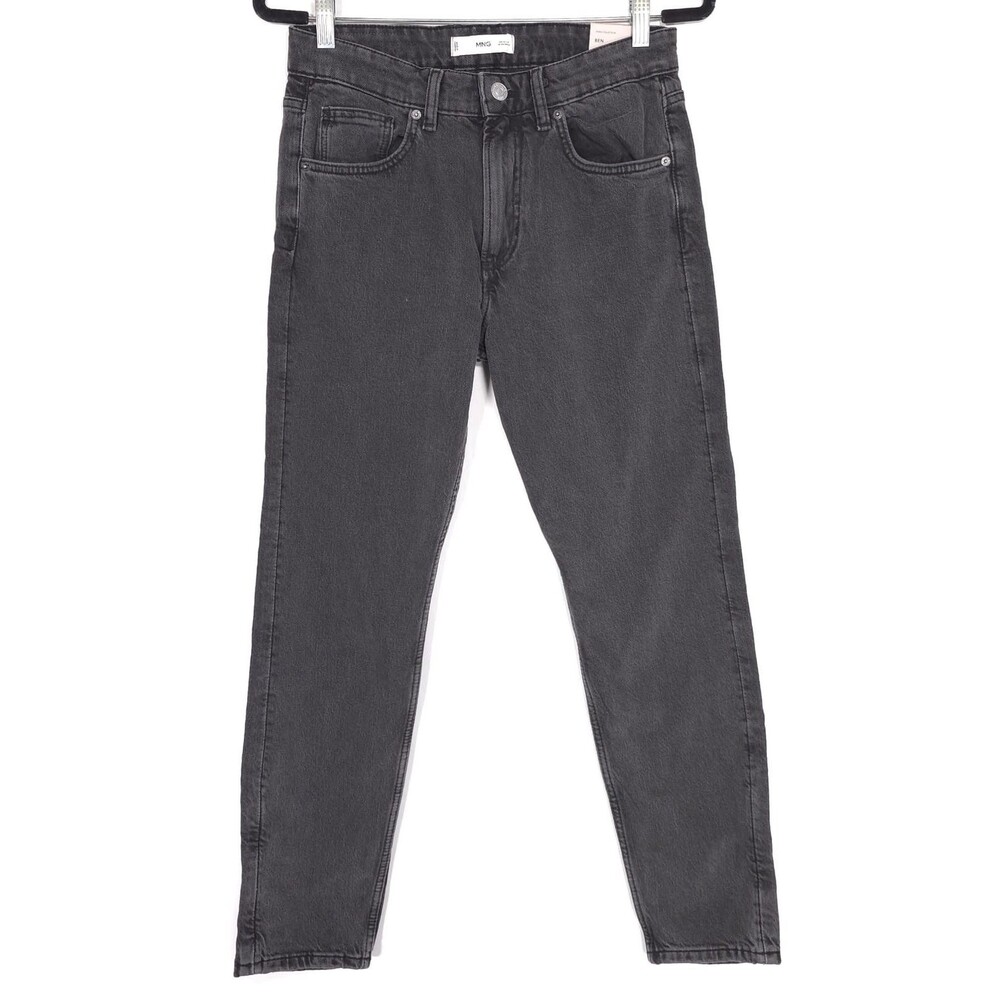 MANGO New Jeans Collection 362BEN Size 28 Tapered Crop Fit 90’s Look‎ Black